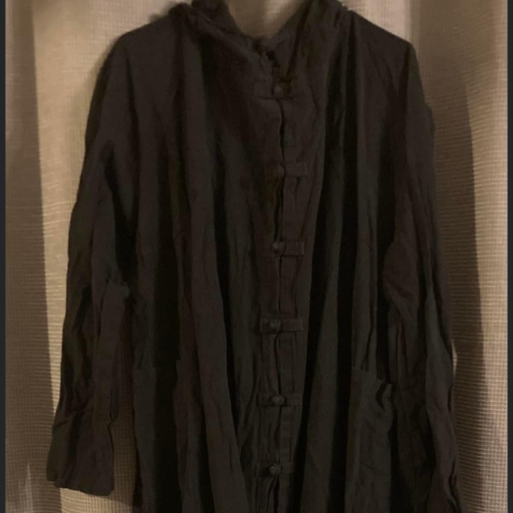 Long Handmade Hooded 100% Cotton Chinese Style Coats!! 2X-3X!! NWOT!!